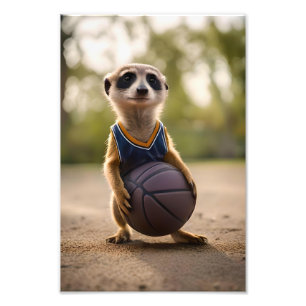 Baby Meerkat Basketball Player Fototryck