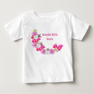 Baby Meerkat och Flowers, Baby Tshirt T Shirt