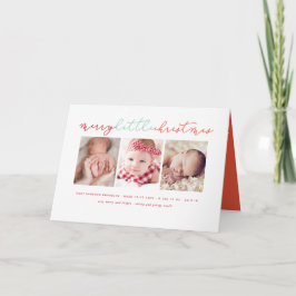 Baby Merry Little jul Cute 3 Photo Collage Helgkort