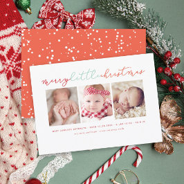 Baby Merry Little jul Cute 3 Photo Collage Julkort