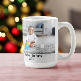 Baby Merry Snögubbe Första jul - unikt foto Kaffemugg