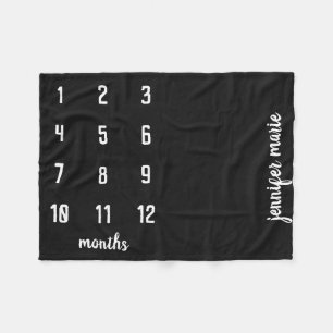 Baby Milestone Baby Blanket i det moderna kretskor Fleecefilt