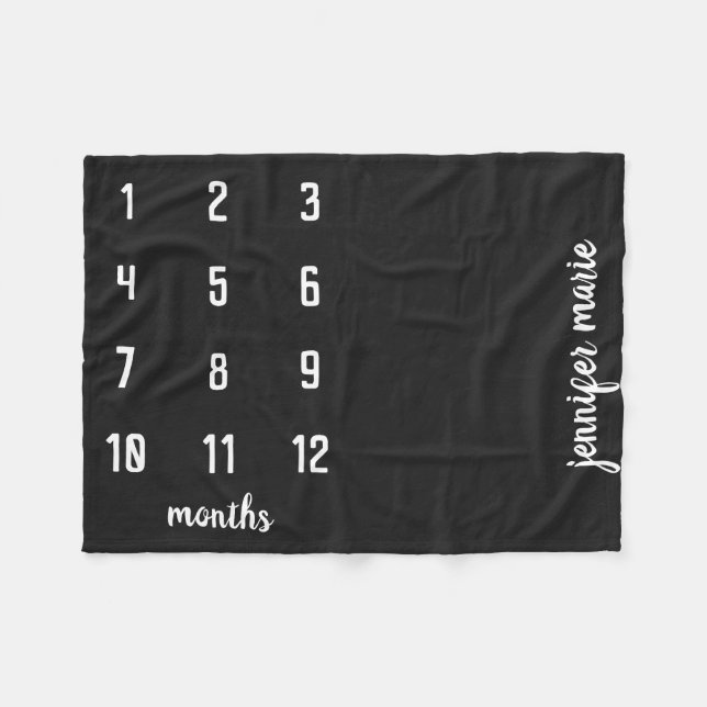 Baby Milestone Baby Blanket i det moderna kretskor Fleecefilt (Framsidan (Horisontell))