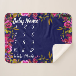 Baby Milestone Blanket Personlig Flicka Gift