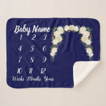 Baby Milestone Blanket Personlig Neutralt Gift