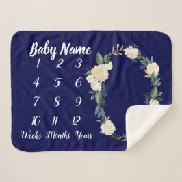 Baby Milestone Blanket Personlig Pojke Gift