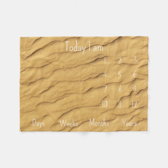 Baby Milestone Fleecefilt (Framsidan (Horisontell))