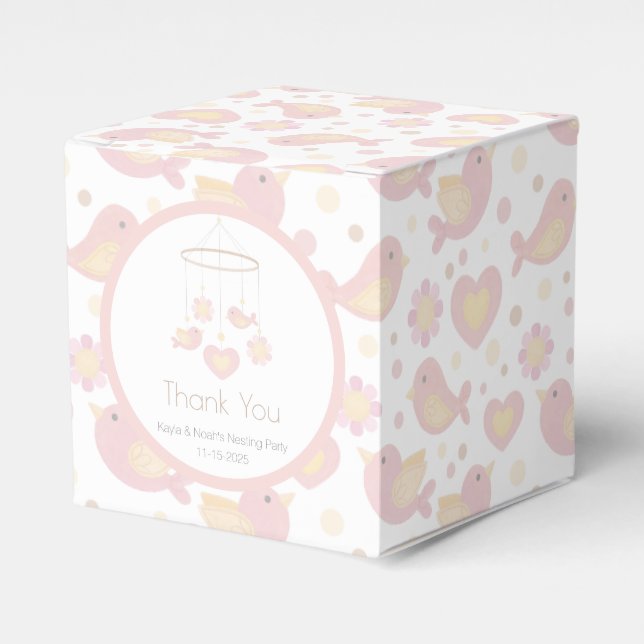 Baby Mobil Nesting Party Favor Box Presentaskar (Framsidan Sidan)