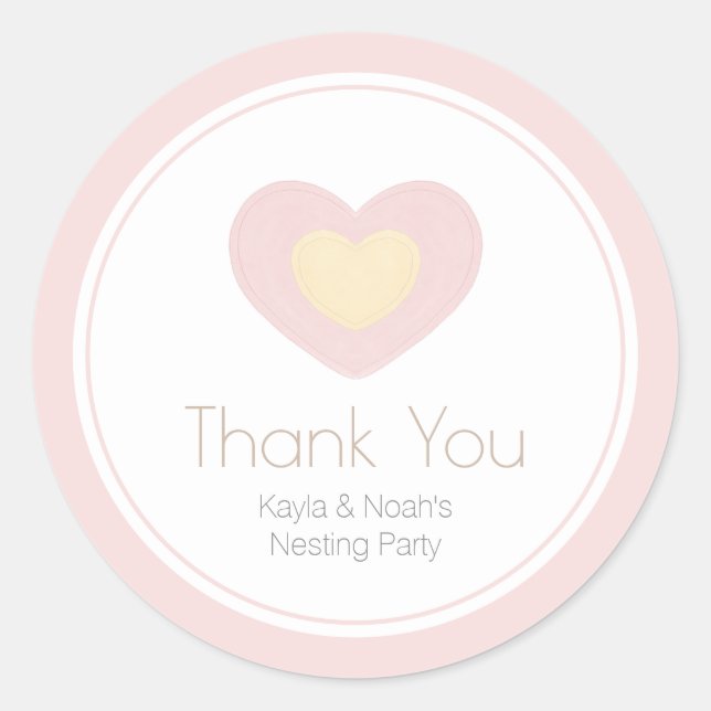 Baby Mobile Nesting Party Runt Klistermärke (Framsida)