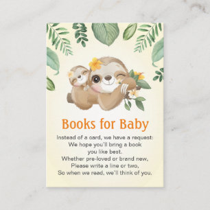 Baby Momma Sloths Bokar for Baby Shower Sprinkle Tilläggskort