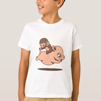 Baby Monkey (bakåt på Gris) Tee Shirt