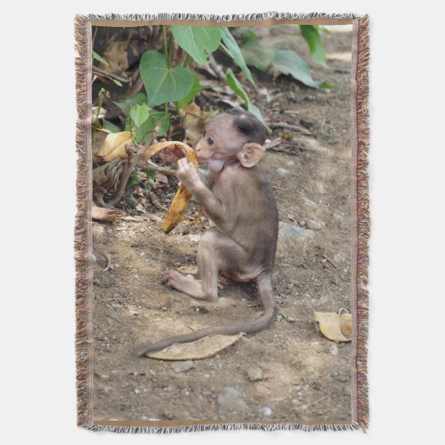 Baby Monkey Filt (Framsidan Vertikal)