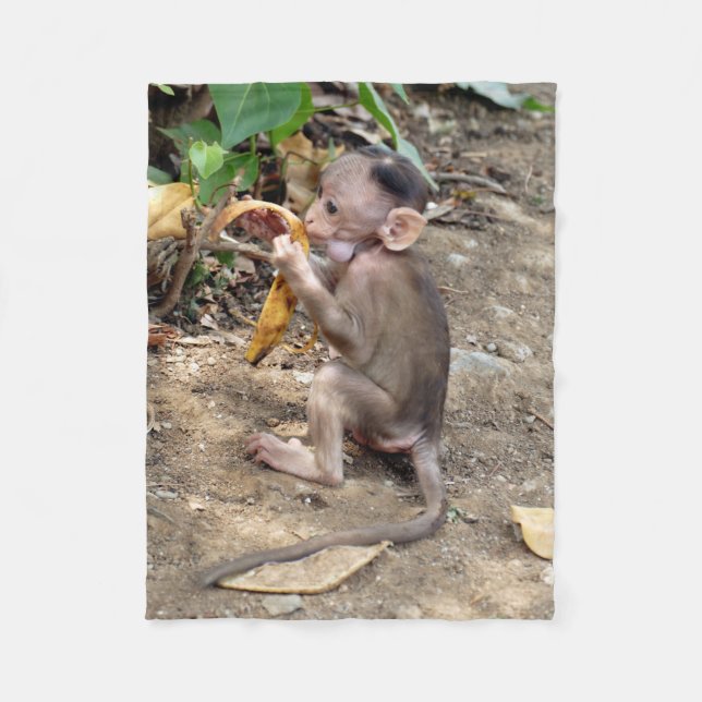 Baby Monkey Fleecefilt (Framsidan)