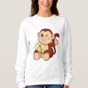 Baby Monkey med Banana T Shirt