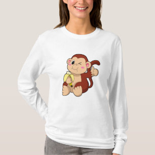 Baby Monkey med Banana T Shirt