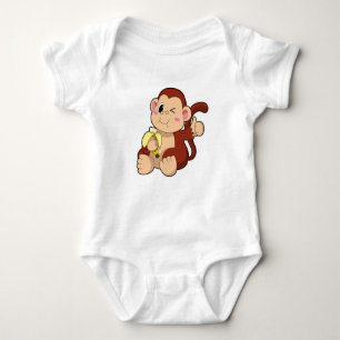 Baby Monkey med Banana T Shirt
