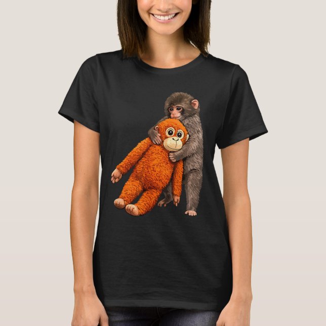 Baby monkey punch hugging  t shirt (Framsida)