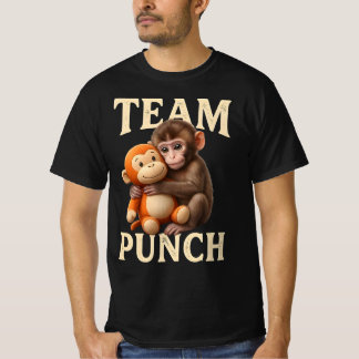 Baby Monkey Punch Team | Cute Rescued Macaque Cudd T Shirt