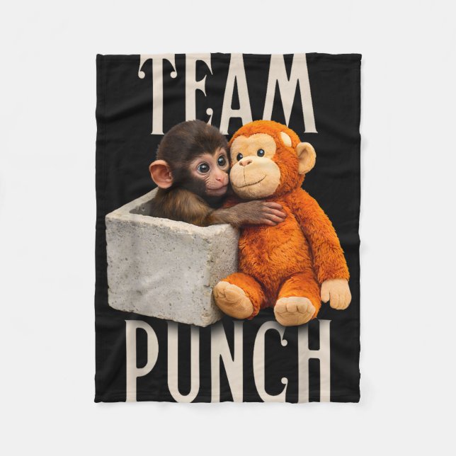 Baby monkey punch team punch  fleecefilt (Framsidan)