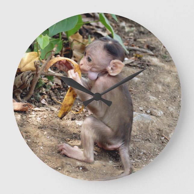 Baby Monkey Stor Klocka (Framsida)