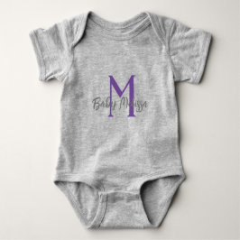 baby monogram grått unisex namn personifiera minim t shirt