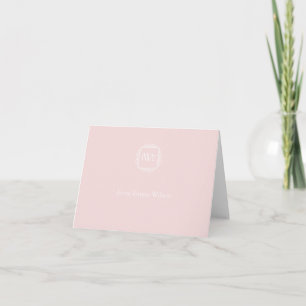 Baby monogram-kvadratiskt skydd (tillvalsfoto) tack kort