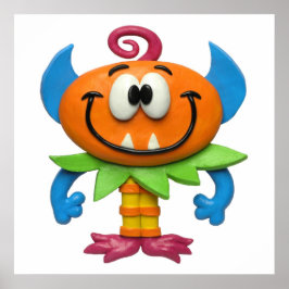 Baby Monster Baby Girl Födelsedagsfest Nurseries Poster