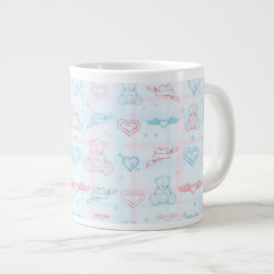 baby mönster med nalle jumbo mugg