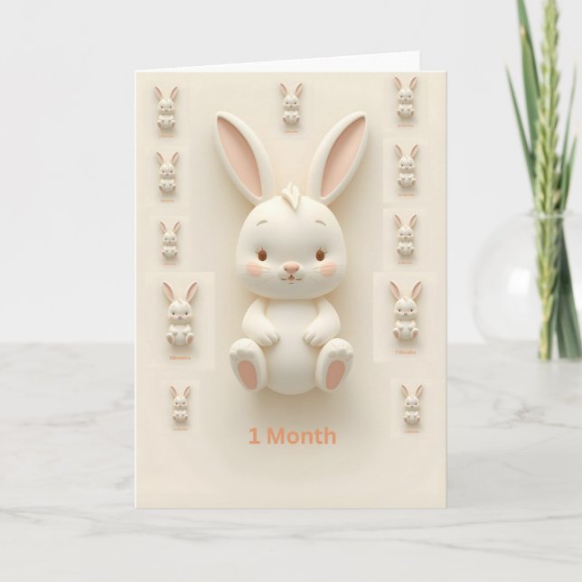 Baby Monthly Milestone Cards Kort (Framsida)