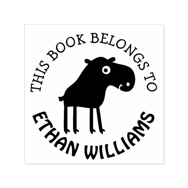 Baby Moos självt som fyller Frimärke i Bok i Tillh Självfärgande Stämpel (Design)