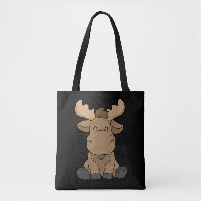 Baby Moose Gift Women Moose Gift Manar Moose Tygkasse (Framsida)