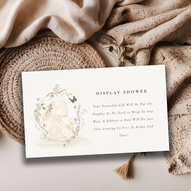 Baby Morsa Bunny Blommigt Visning för  för babysko Tilläggskort (Skapare uppladdad)