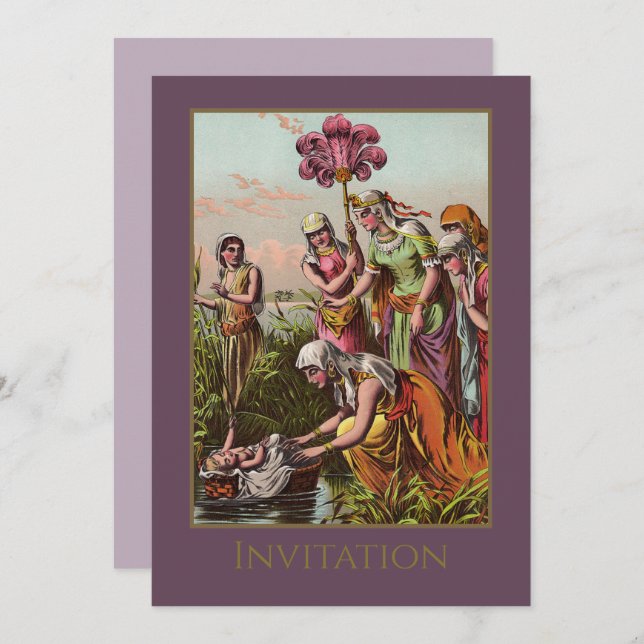 Baby Moses i A Basket (Fram/baksida)