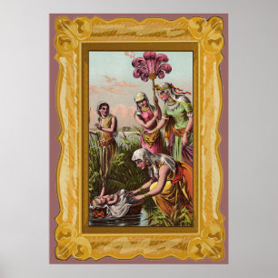 Baby Moses i A Basket Poster