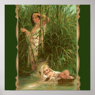 Baby Moses och Nilen Poster