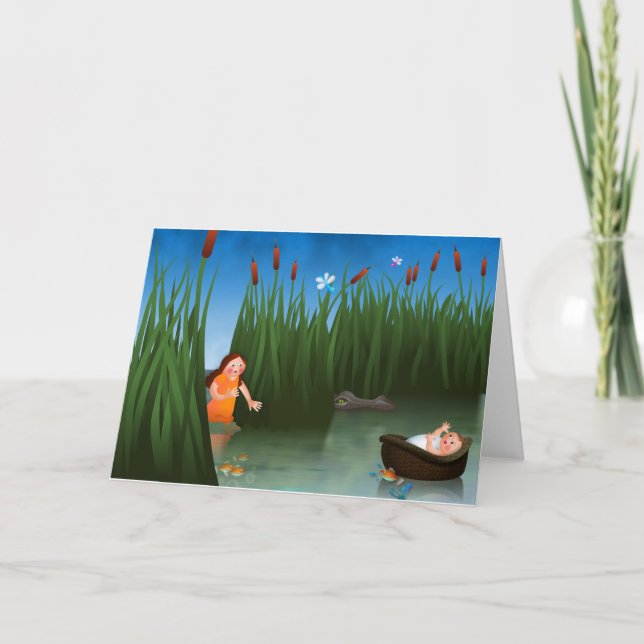 Baby Moses Passover Tecknad Kort (Framsida)