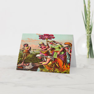 Baby Moses vid floden Greeting Card 2 Kort