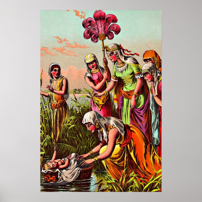 Baby Moses vid floden poster (Framsidan)