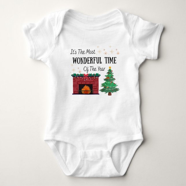 Baby Most Wonderful Time of The Year One Piece  T Shirt (Framsida)