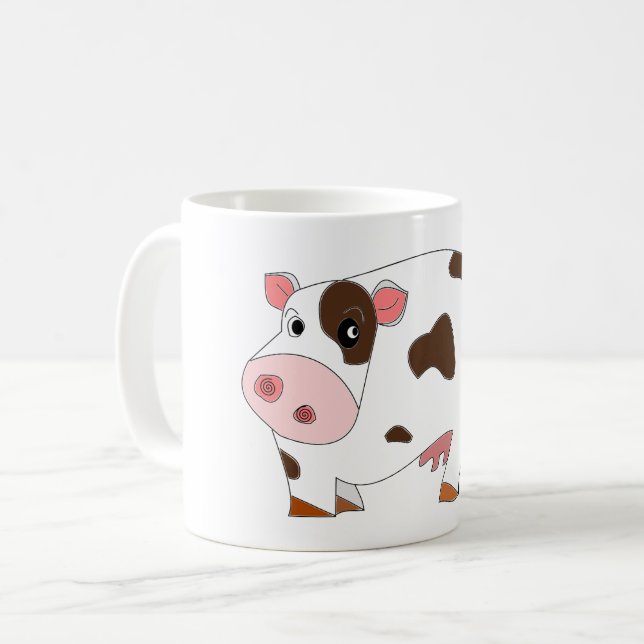 Baby Mugg med Lycklig Cow (Framsida vänster)