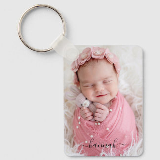 Baby Multi Photo med Namn Nyckelring