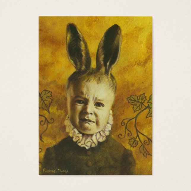 Baby Mutant Bunny ACEO Artist Trading Card Visitkort (Framsidan)