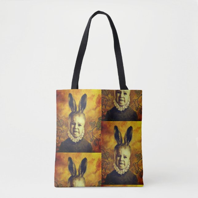 Baby Mutant Bunny All over Print Tote Bag Tygkasse (Framsida)