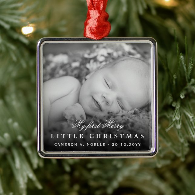 Baby My First Merry Little jul Cute Photo Julgransprydnad Metall (Träd)
