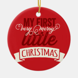 Baby My Väldigt Merry Little jul Cute Photo Julgransprydnad Keramik