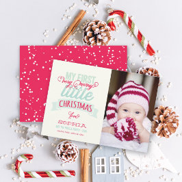 Baby My Väldigt Merry Little jul Cute Photo Julkort