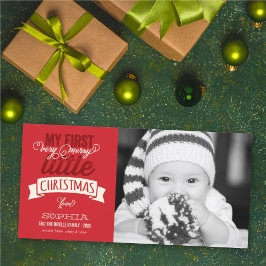 Baby My Väldigt Merry Little jul Cute Photo Julkort