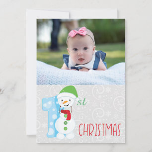 Baby - mycket första jul julkort