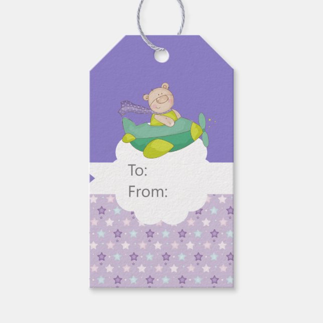 Baby Nalle Gift Märkre Presentetikett (Framsidan)