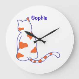 Baby Name personalized, Nursery, kids Square Wa Stor Klocka